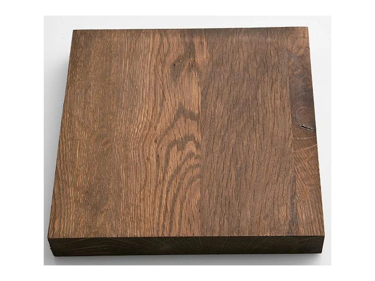 Table à manger rectangulaire en chêne massif patiné laqué mat - L.220 x H.76 x P.100 cm