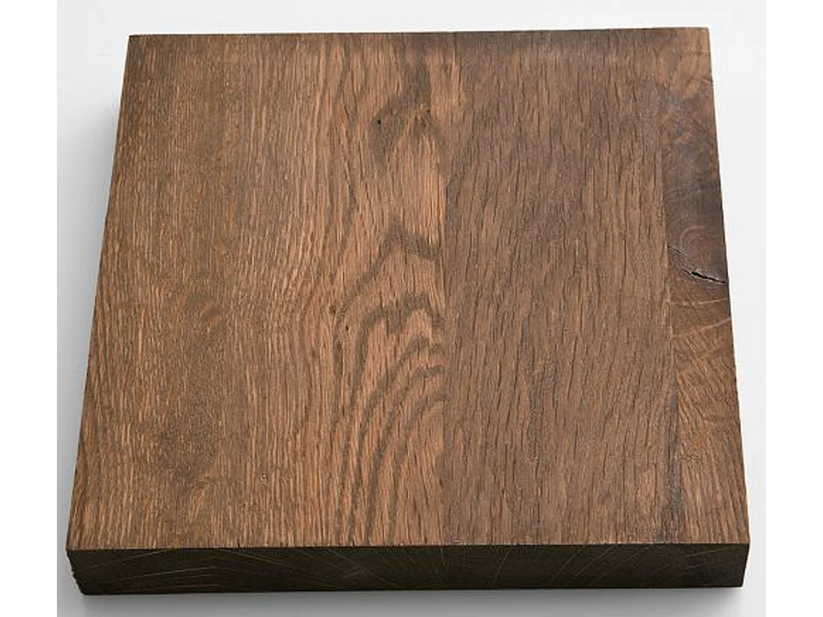 Table à manger rectangulaire en chêne massif patiné laqué mat - L.220 x H.76 x P.100 cm