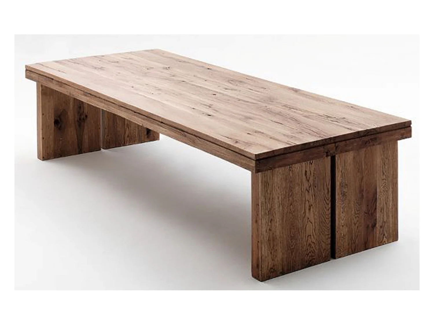 Table à manger rectangulaire en chêne bassano laqué - L.220 x H.76 x P.100 cm