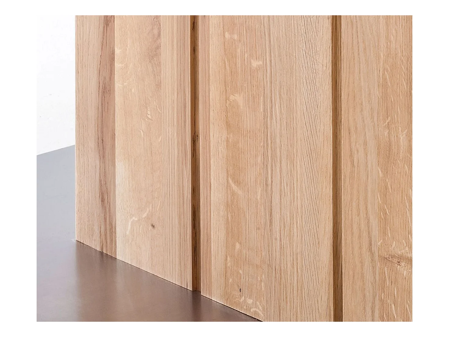 Table à manger en chêne massif huilé bord d'arbre - L160 x H77 x P90 cm