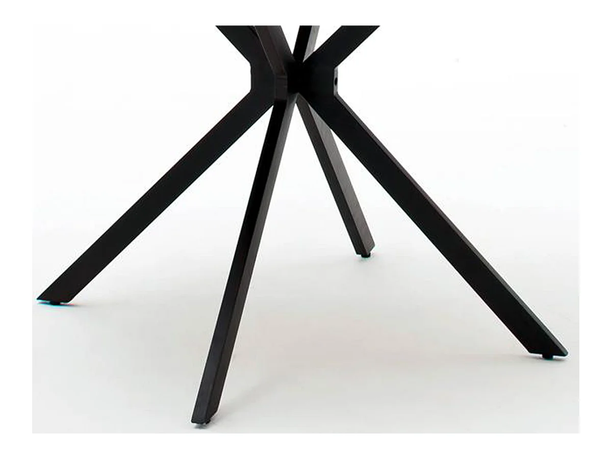 Table à manger finition chêne sauvage / anthracite - L.120 x H.76 x P.120 cm