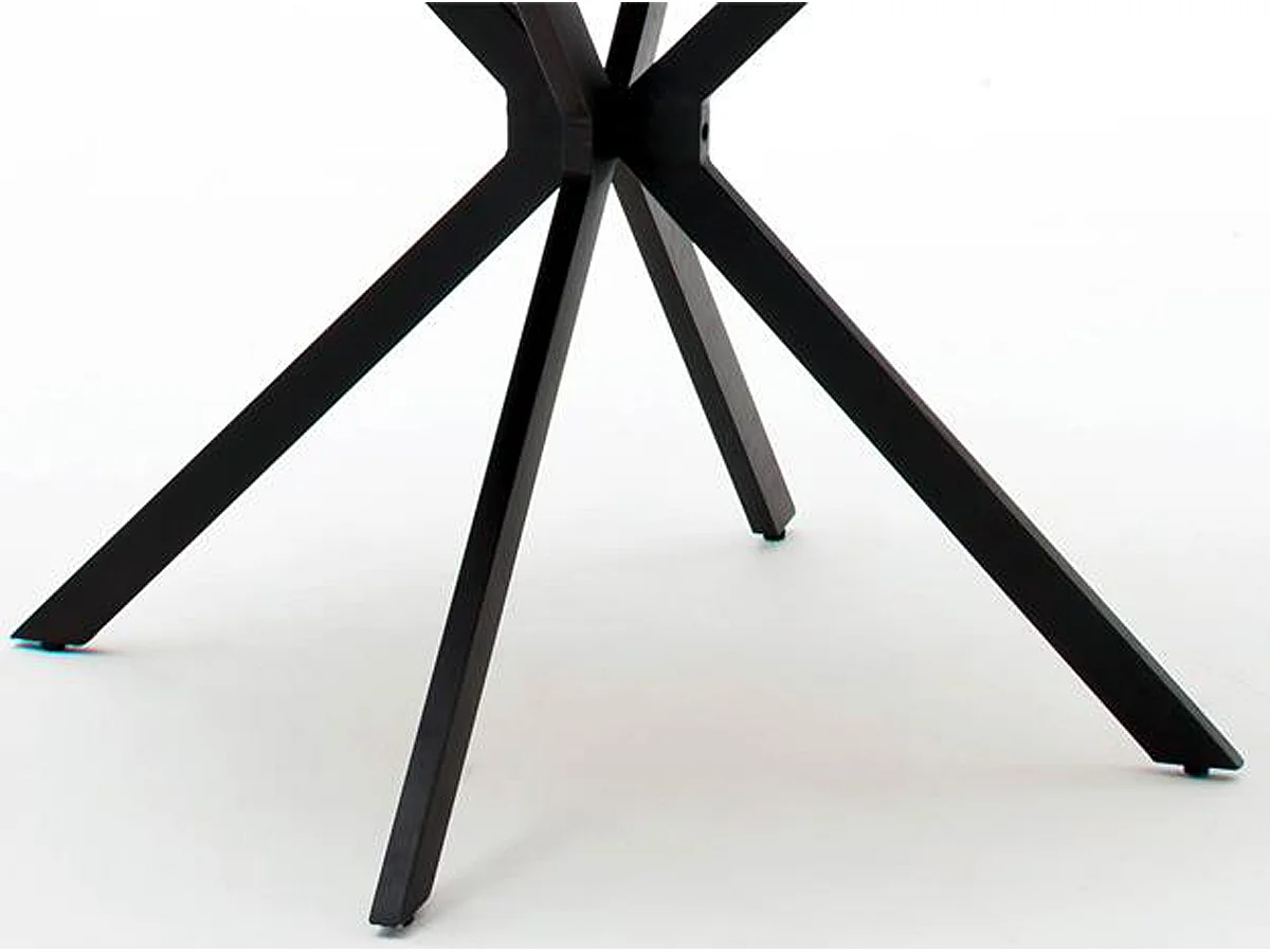 Table à manger finition chêne sauvage / anthracite - L.120 x H.76 x P.120 cm