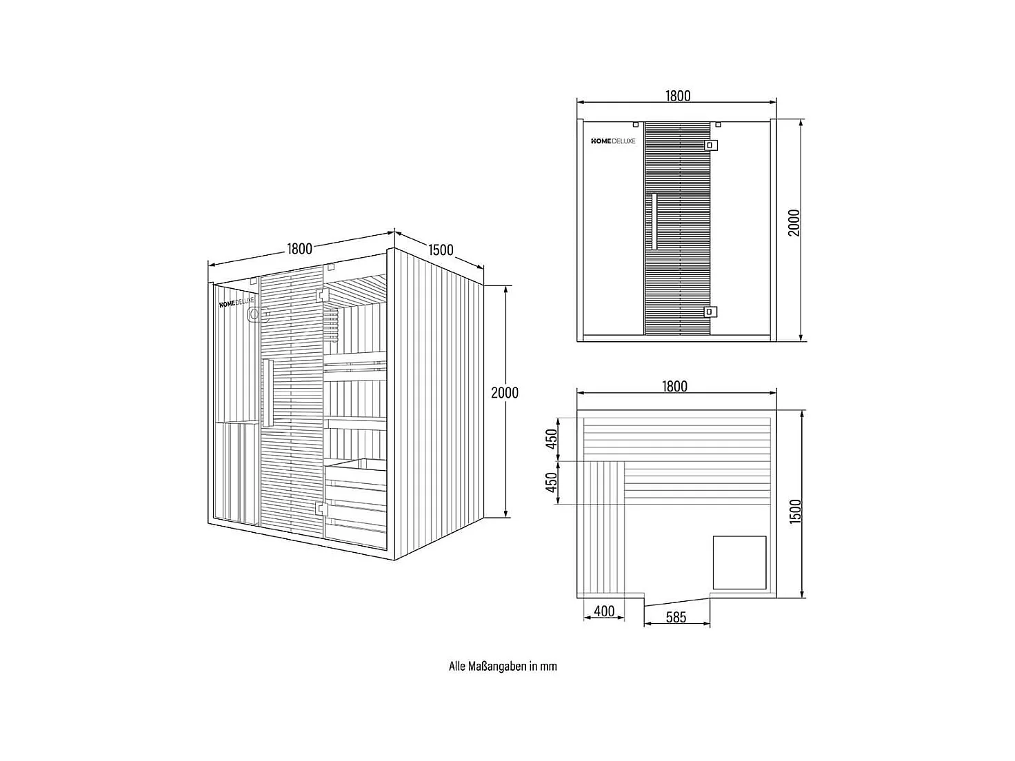 Home Deluxe Sauna OMAHA