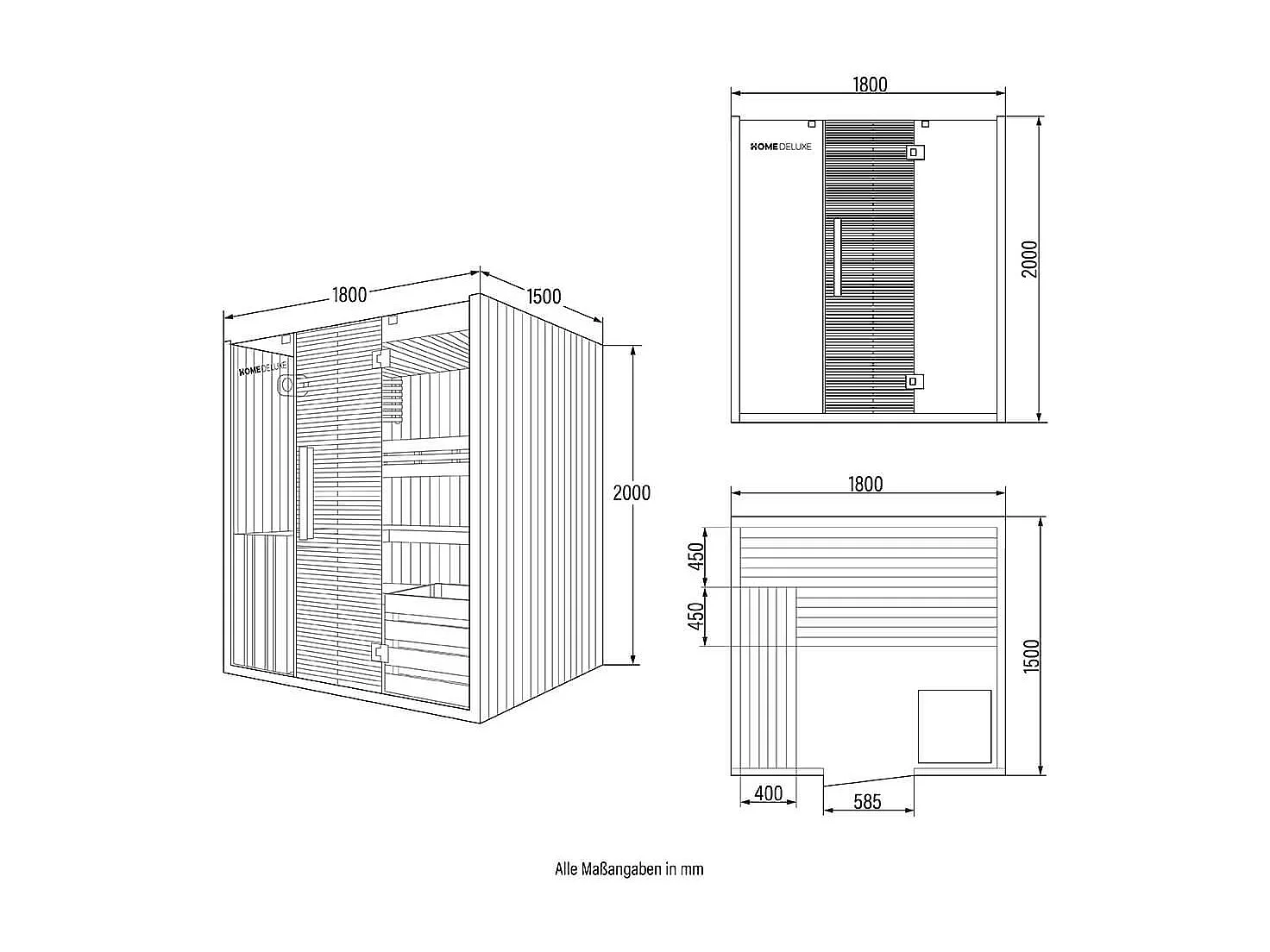 Home Deluxe Sauna OMAHA