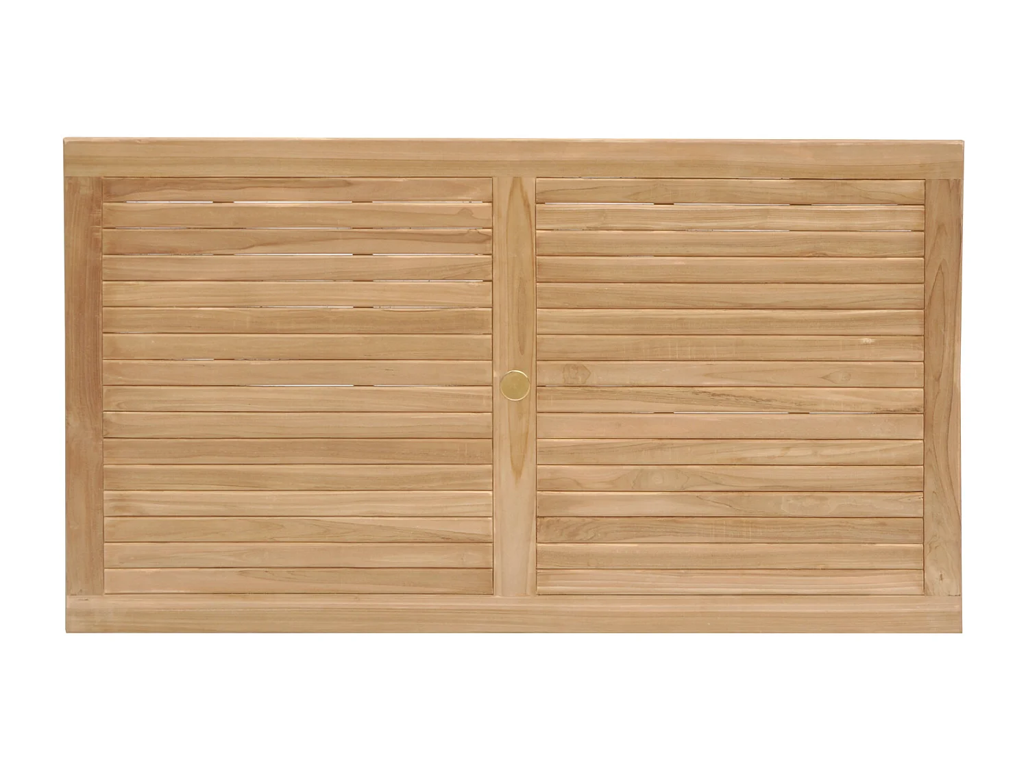 Salon de jardin en teck JAVA avec chaises en aluminium terracotta - 8 places - HAPPY GARDEN