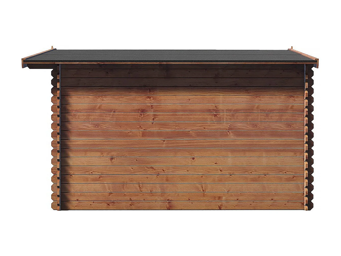 Abri de jardin en bois traité marron autoclave "Valmont" - 14 m² -28 mm