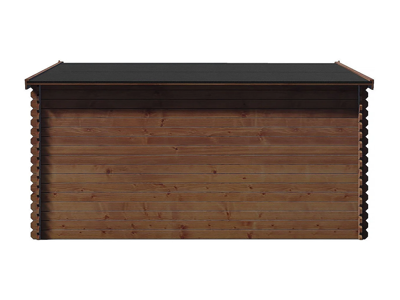 Braunes, autoklavbehandeltes Holzgartenhaus "Lormont" - 21,2 m² - 28 mm -