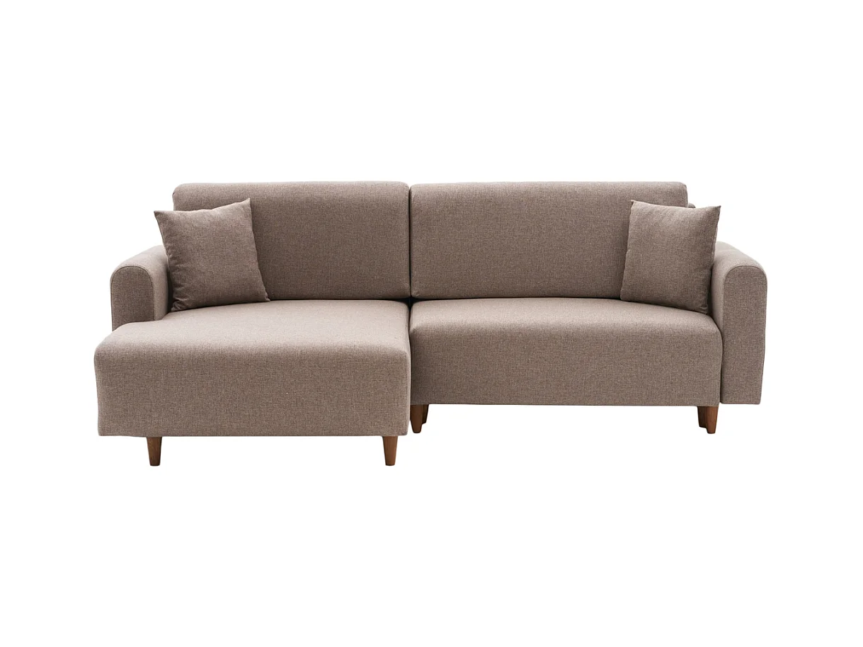 Canapé d'angle convertible méridienne à gauche en tissu L246 cm - MANE