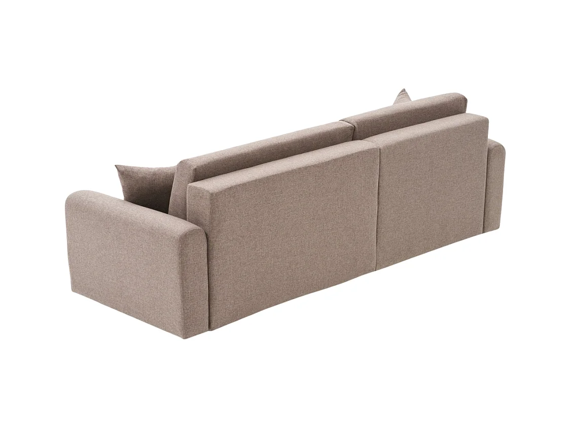 Canapé d'angle convertible méridienne à gauche en tissu L246 cm - MANE