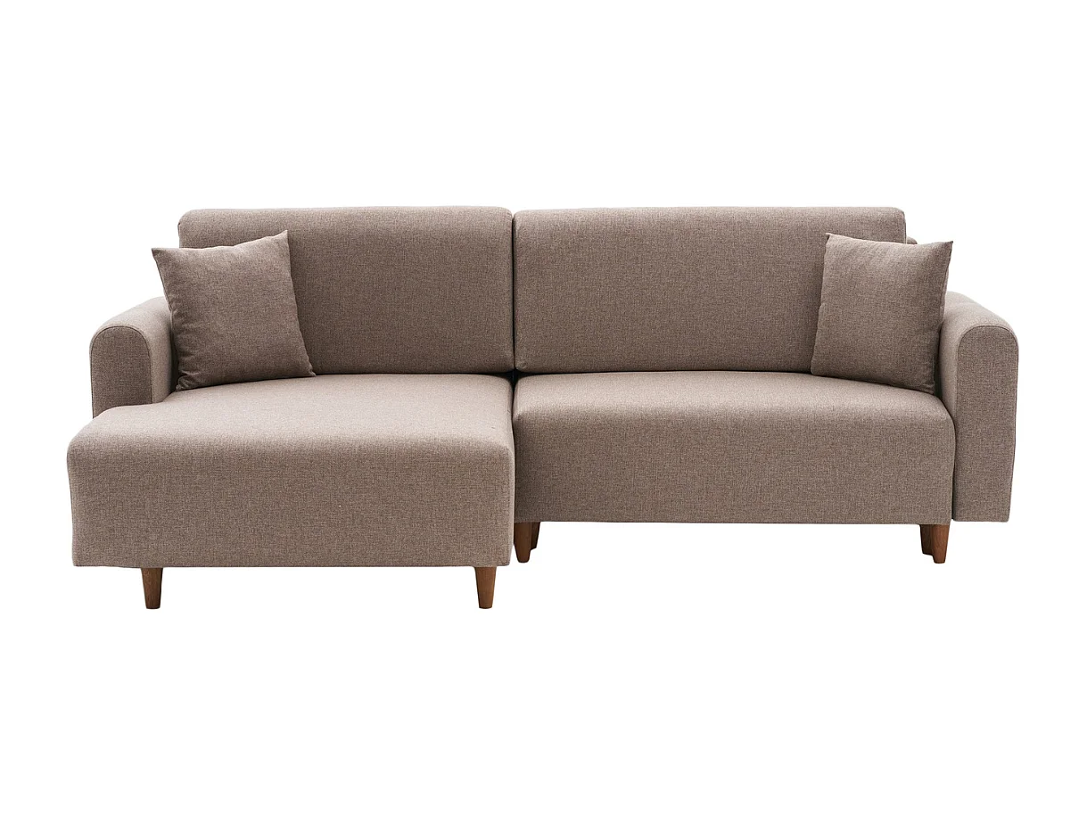 Canapé d'angle convertible méridienne à gauche en tissu L246 cm - MANE