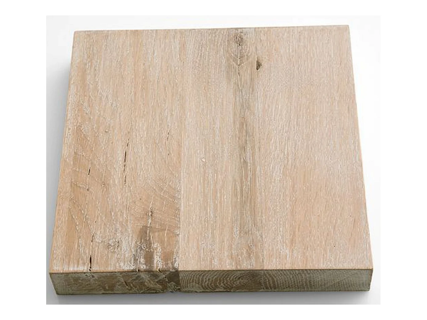 Table à manger en chêne chaulé, laqué mat massif - L.220 x H.76 x P.100 cm