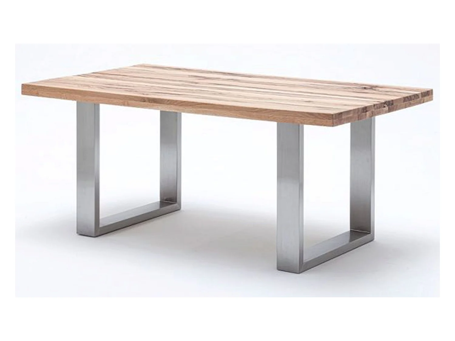 Table à manger en chêne sauvage,laqué mat massif - L.220 x H.76 x P.100 cm