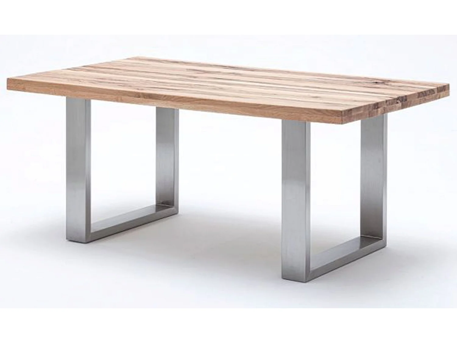 Table à manger en chêne sauvage,laqué mat massif - L.220 x H.76 x P.100 cm