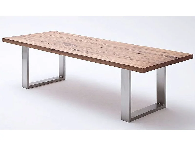 Table à manger en chêne bassano massif - L.200 x H.76 x P.100 cm