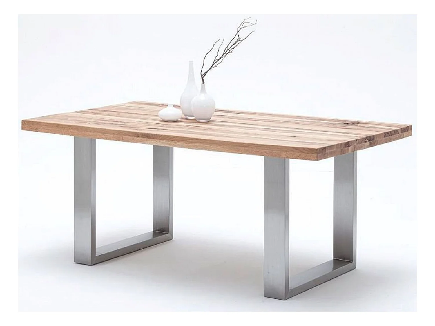 Table à manger en chêne bassano massif - L.200 x H.76 x P.100 cm