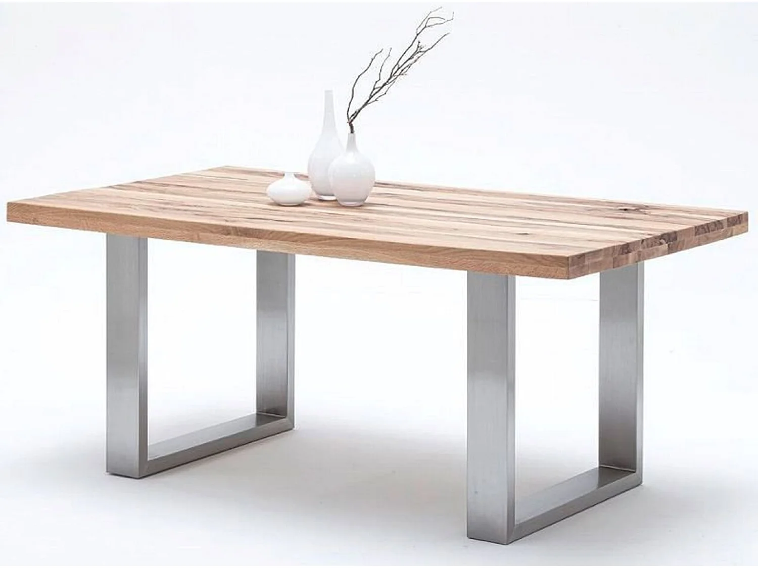 Table à manger en chêne bassano massif - L.200 x H.76 x P.100 cm