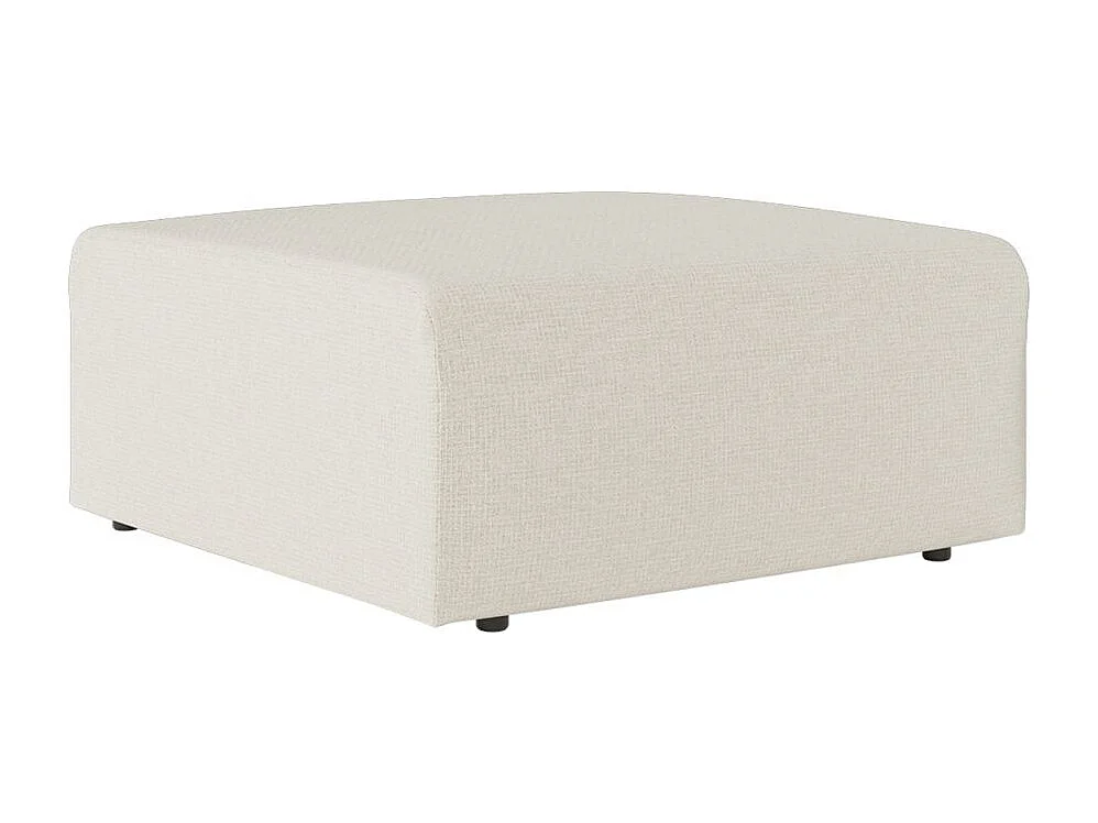 Pouf ROMANE en tissu Easy Clean antitache - Beige