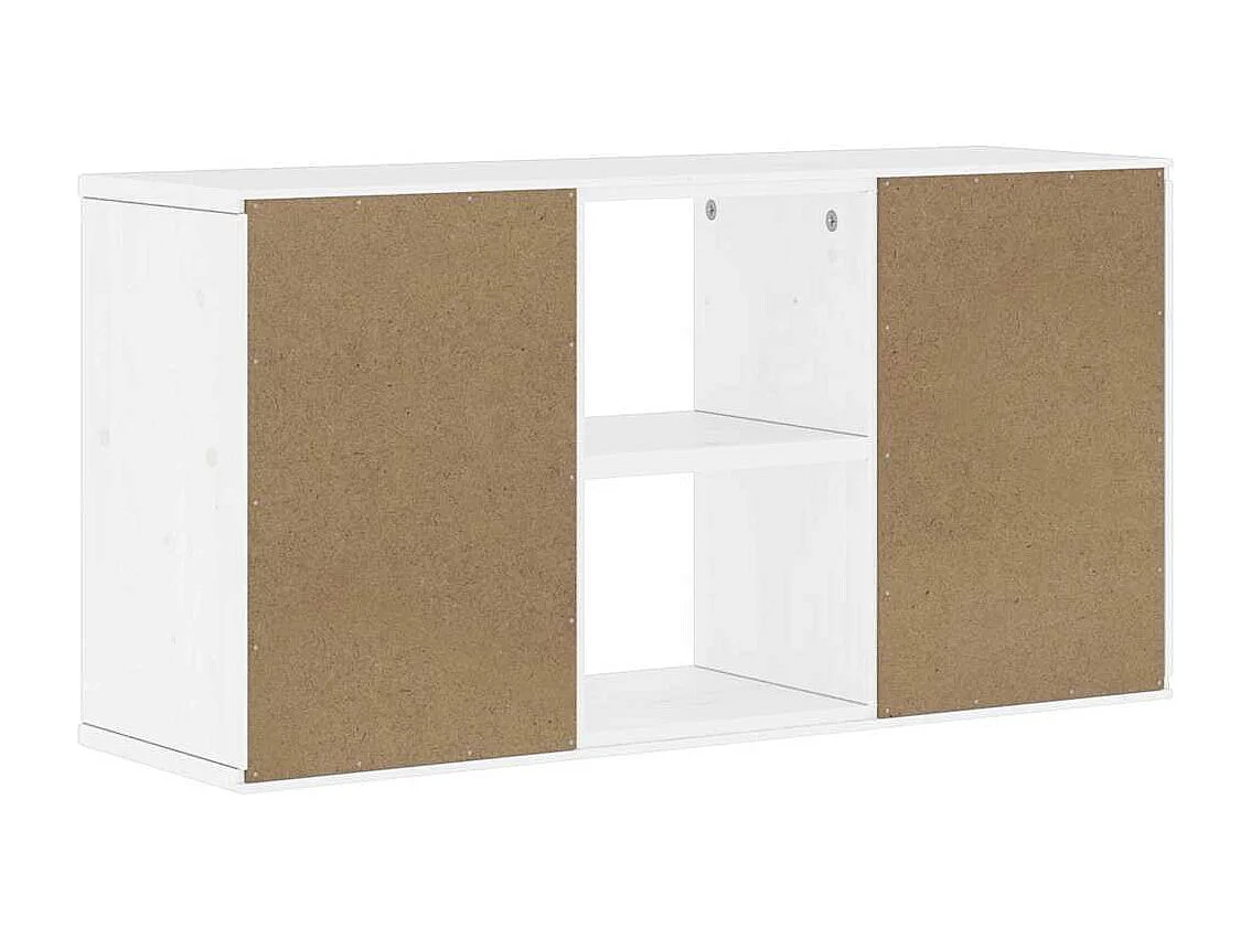 TV-Schrank ODDA Weiß 79x24x40 cm Massivholz Kiefer