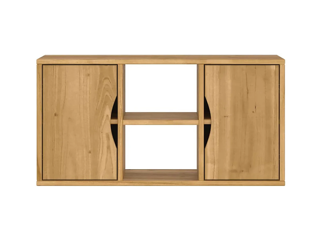 Meuble TV ODDA 79x24x40 cm bois massif pin