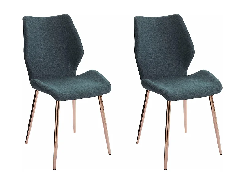 Ayla | Chaise 2 Pack en tissu vert