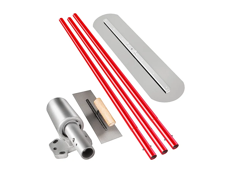 Truelle de Maçon SucceBuy 900x200 Mm,Truelle De Béton en Acier, Truelle Ma?onnerie 3 Poignées de 1.8 M Truelle de Platrage Support Réglable