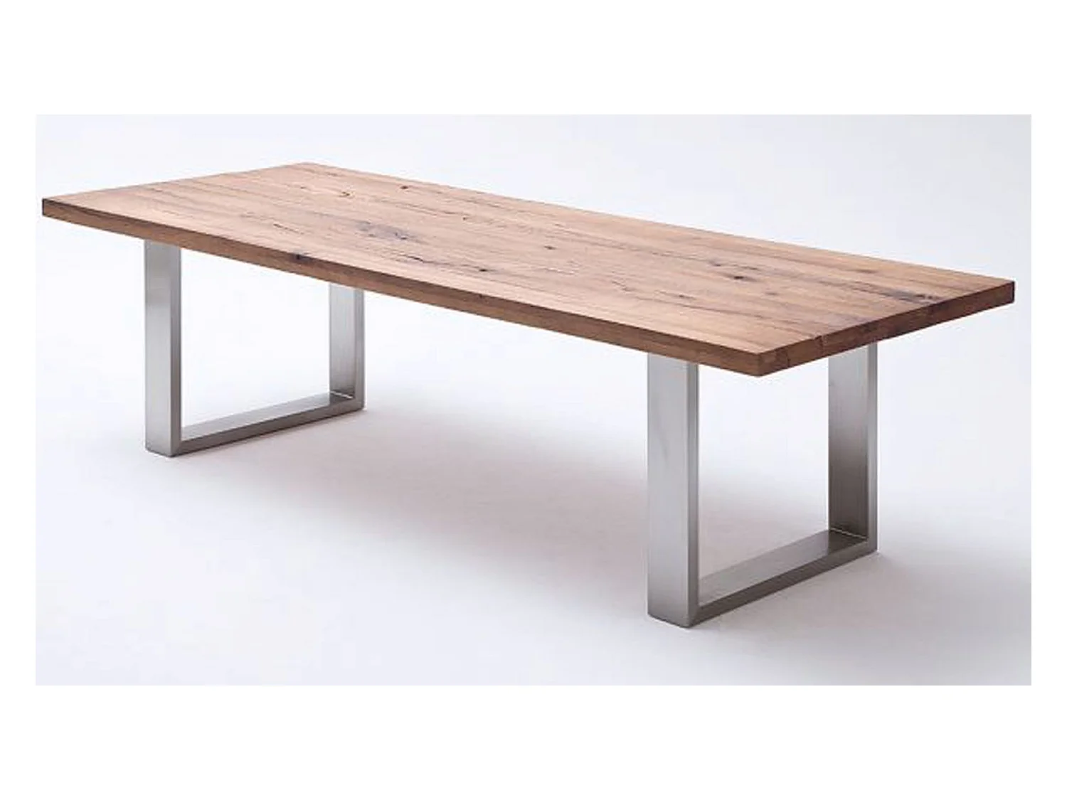 Table à manger en chêne laqué massif Bassano - L.180 x H.76 x P.100 cm