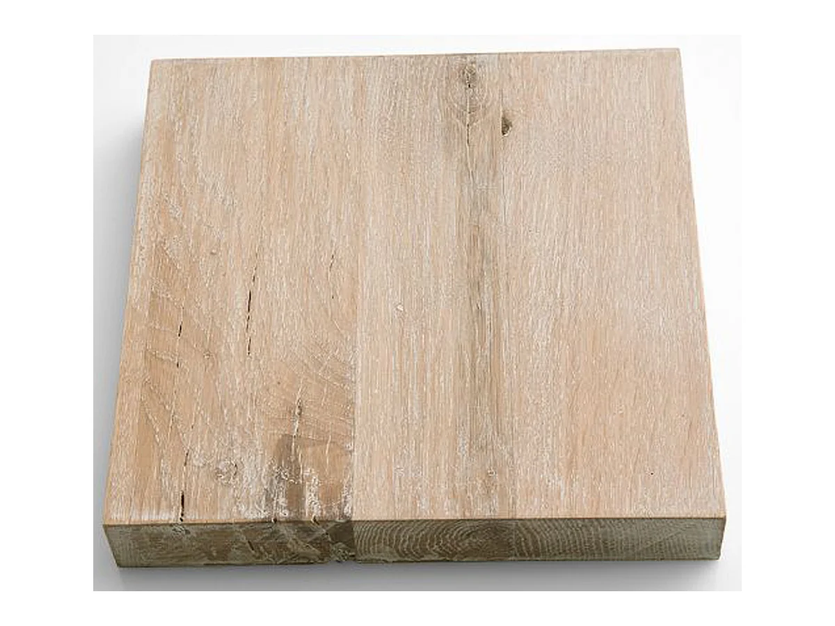 Table à manger en chêne chaulé,laqué mat massif - L.180 x H.76 x P.100 cm