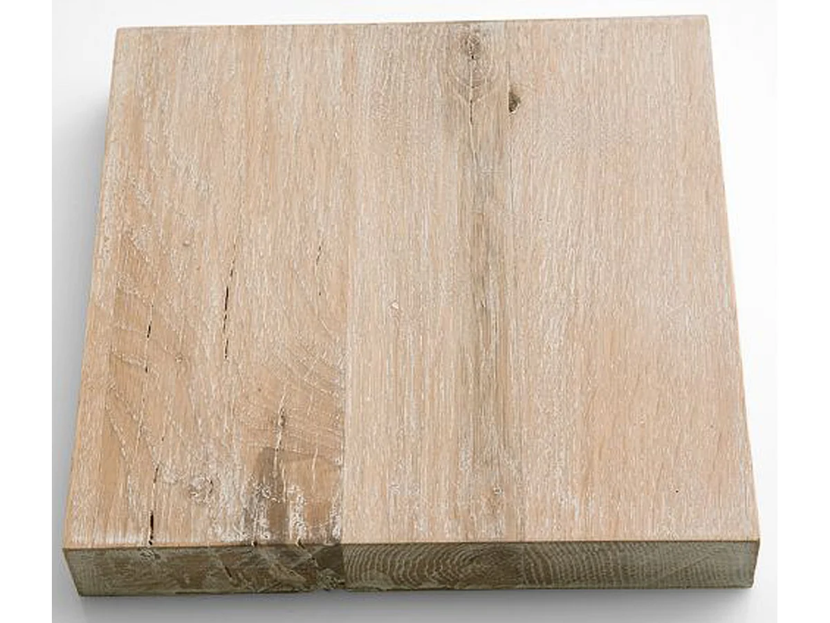 Table à manger en chêne chaulé,laqué mat massif - L.180 x H.76 x P.100 cm