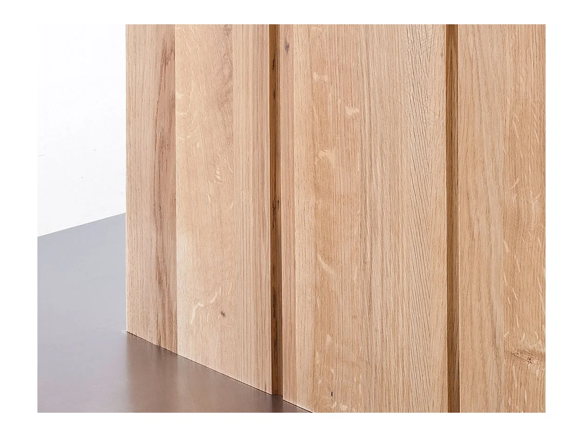 Table à manger en chêne massif huilé avec dessus divisé - L200 x H77 x P100 cm