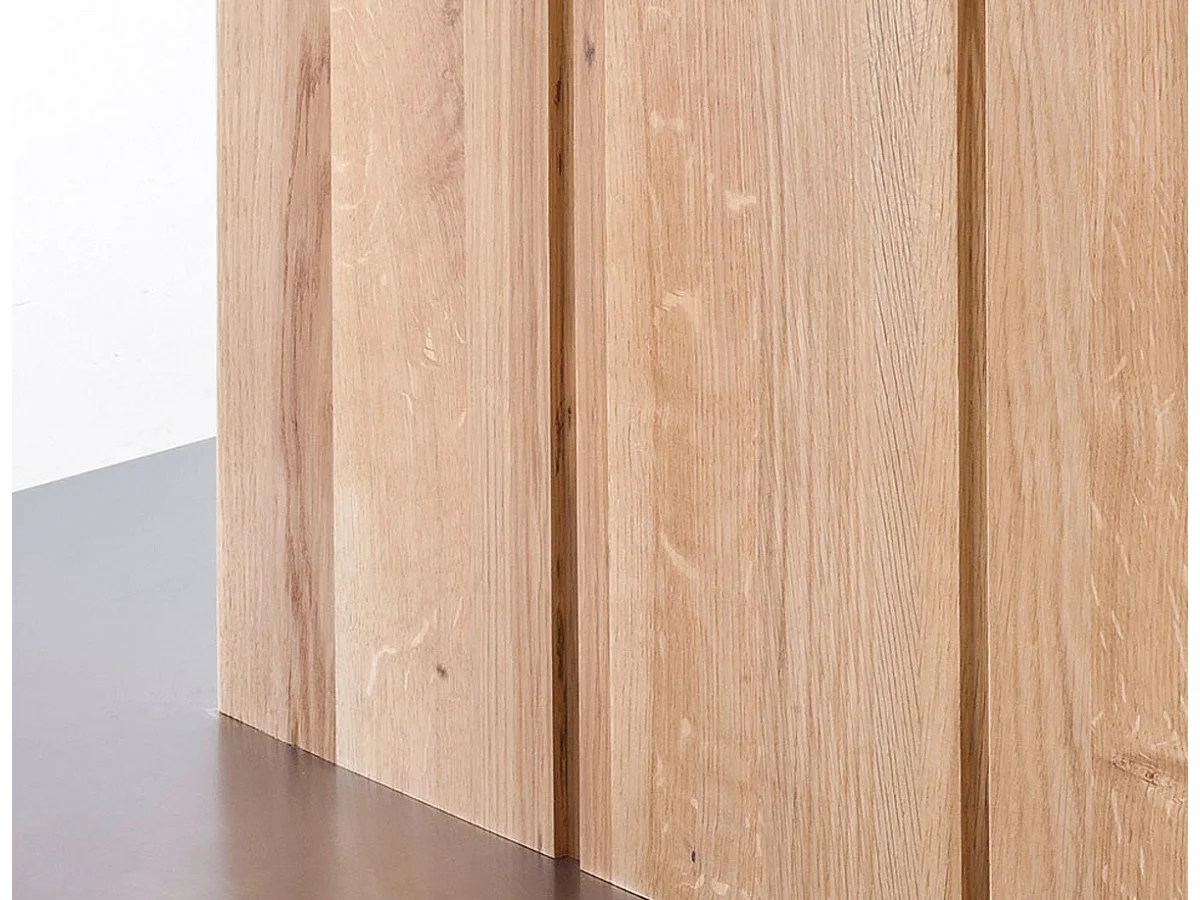 Table à manger en chêne massif huilé avec dessus divisé - L200 x H77 x P100 cm