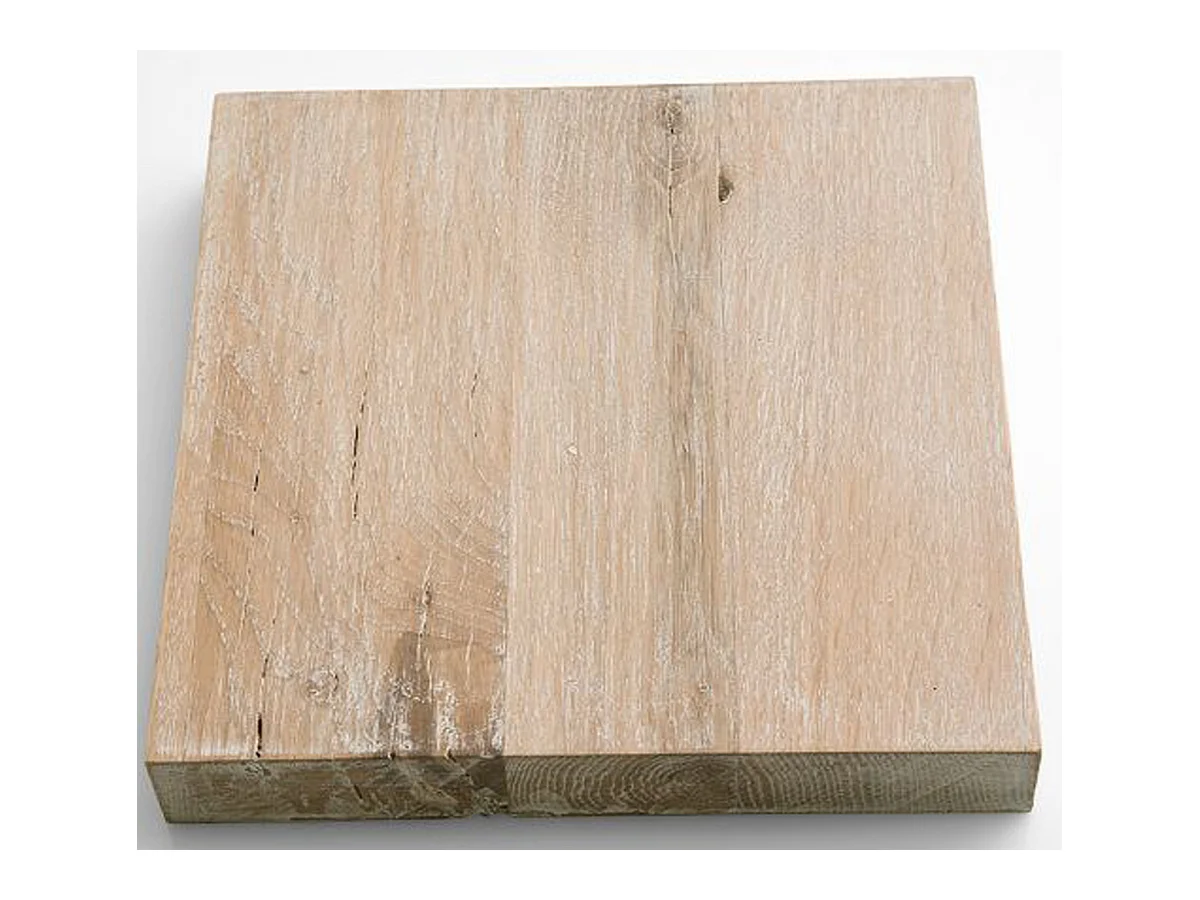 Table à manger en chêne chaulé, laqué mat massif - L.240 x H.76 x P.100 cm