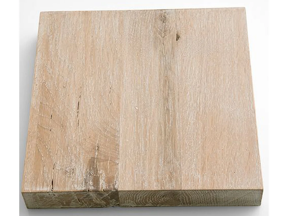 Table à manger en chêne chaulé, laqué mat massif - L.240 x H.76 x P.100 cm