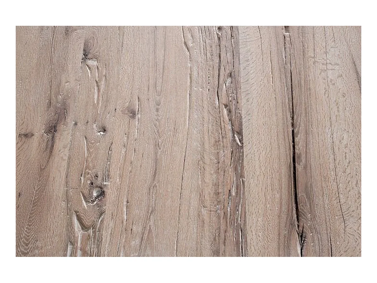 Table à manger en chêne massif teinté vielli laqué - L.200 x H.76 x P.100 cm