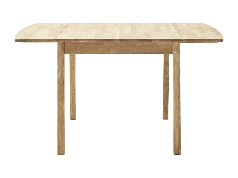 Table de salle à manger extensible en bois hêtre massif huilé coloris naturel - longueur 80-140 x hauteur 76 x profondeur 80 cm