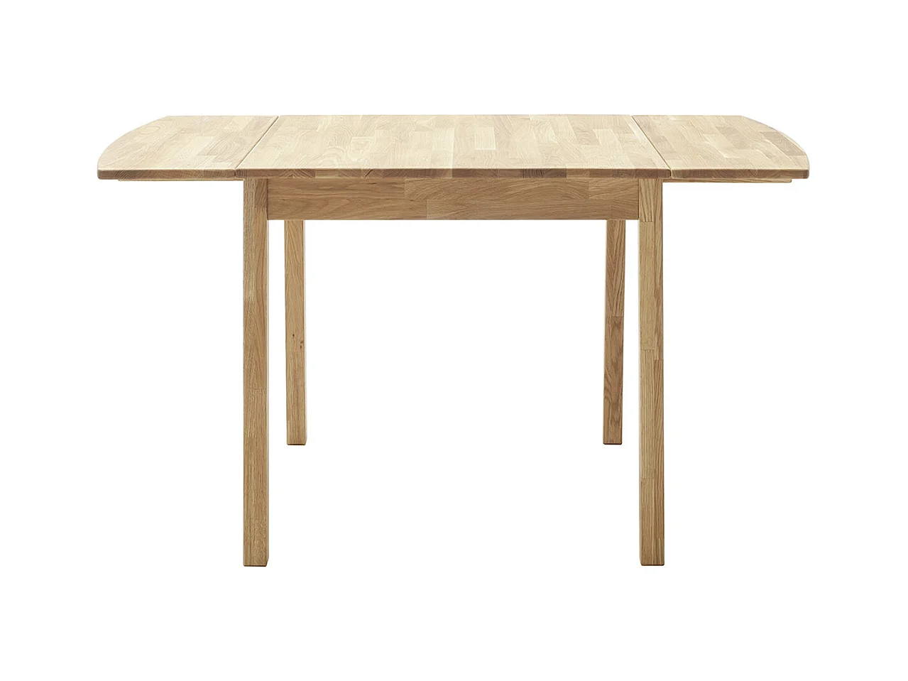 Table de salle à manger extensible en bois hêtre massif huilé coloris naturel - longueur 80-140 x hauteur 76 x profondeur 80 cm