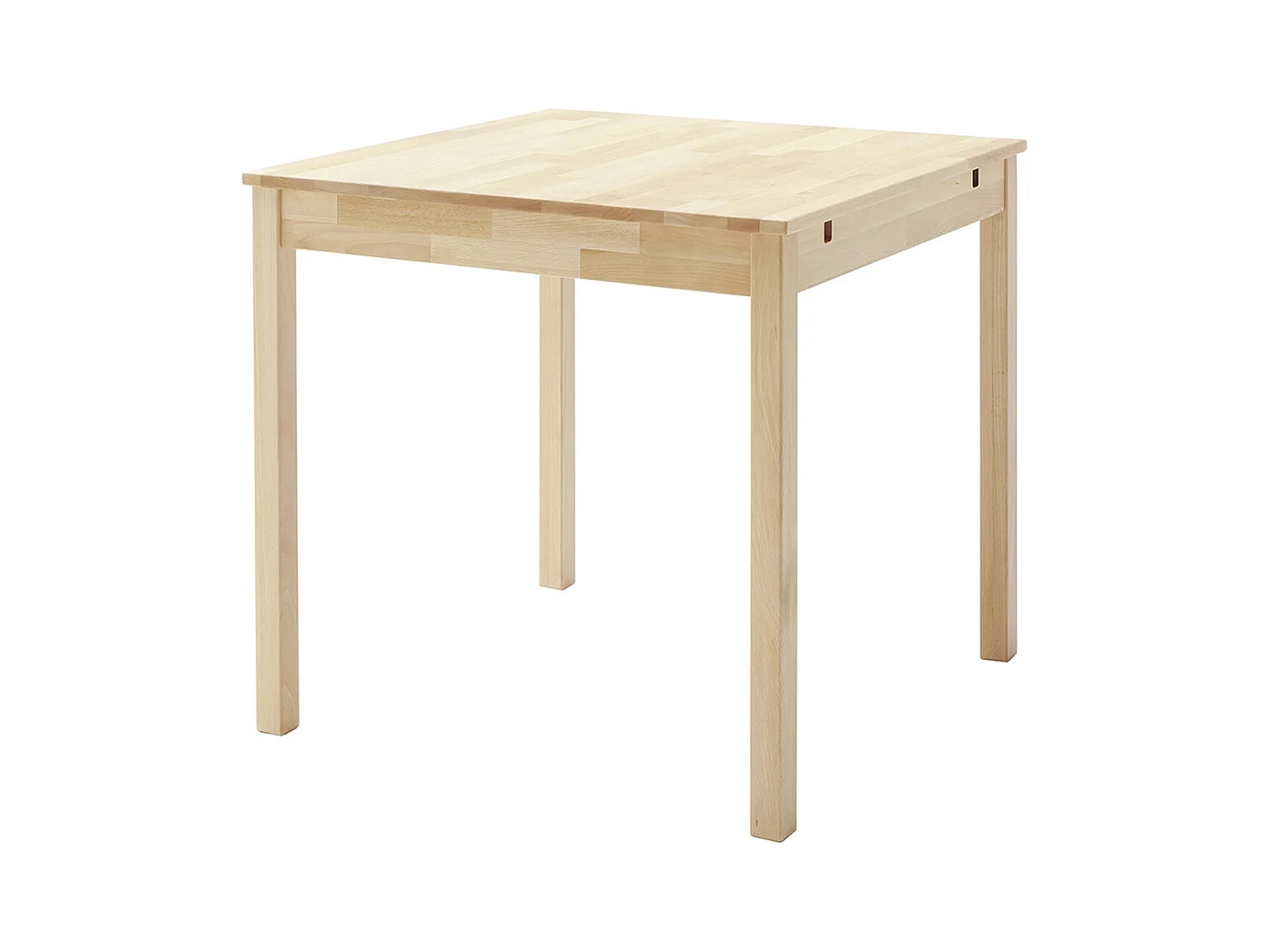 Table de salle à manger extensible en bois hêtre massif huilé coloris naturel - longueur 80-140 x hauteur 76 x profondeur 80 cm