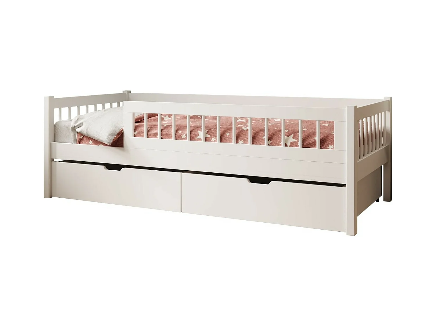 Lit Lora (80x180)/matelas inclus/blanc