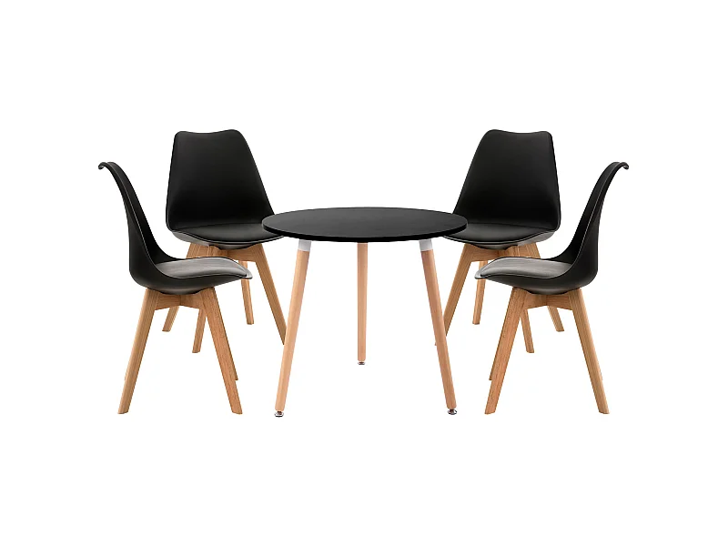 Ensemble de salle à manger - Table + 4 Chaises - Lansgar