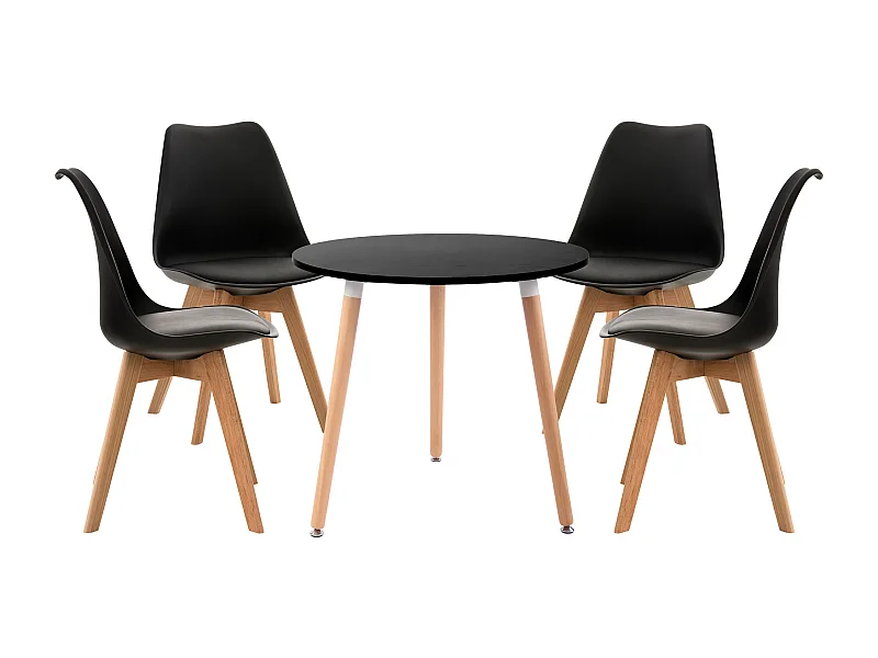 Ensemble de salle à manger - Table + 4 Chaises - Lansgar