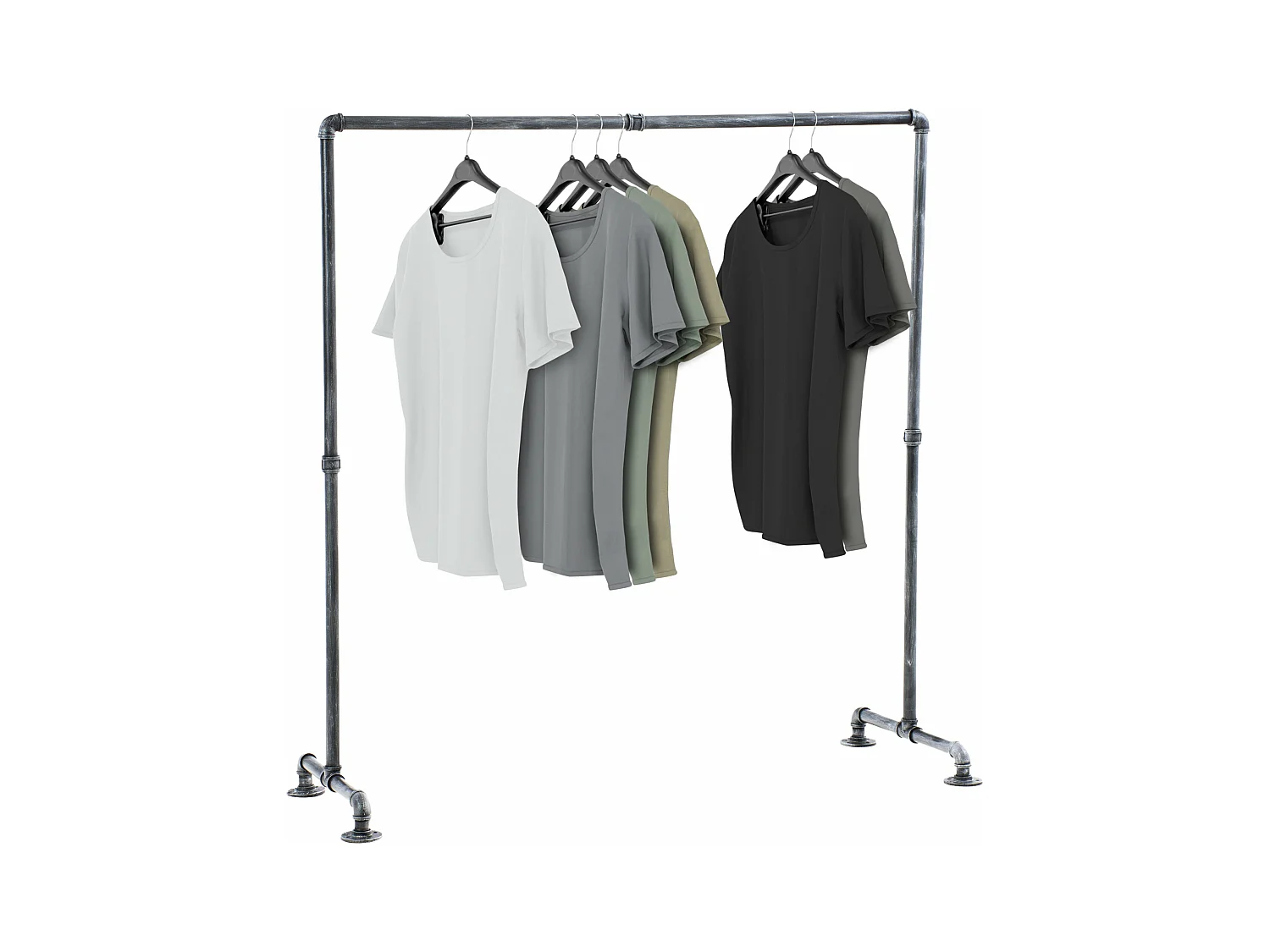 Portant à vêtement - Métal - 150 cm - Argent - Jersey