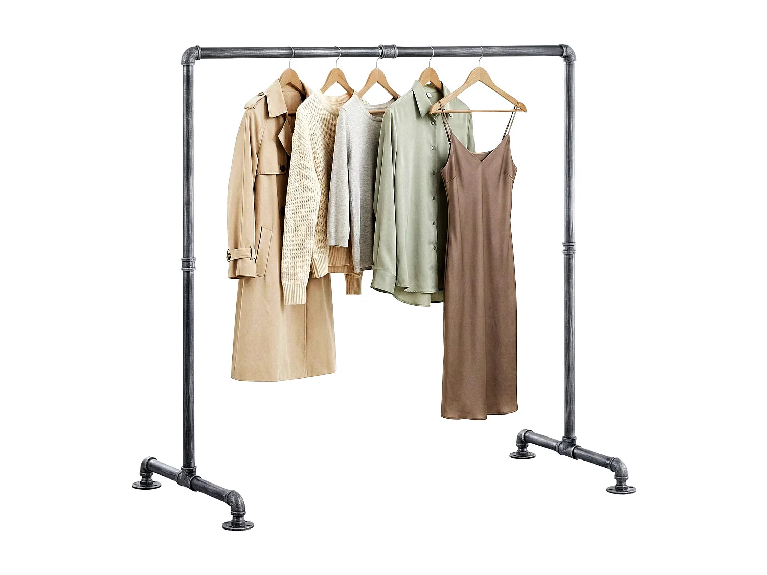 Portant à vêtement - Métal - 150 cm - Argent - Jersey