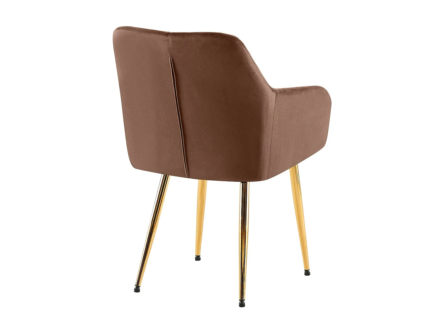 chaises avec accoudoirs - Velours - Marron - Monett