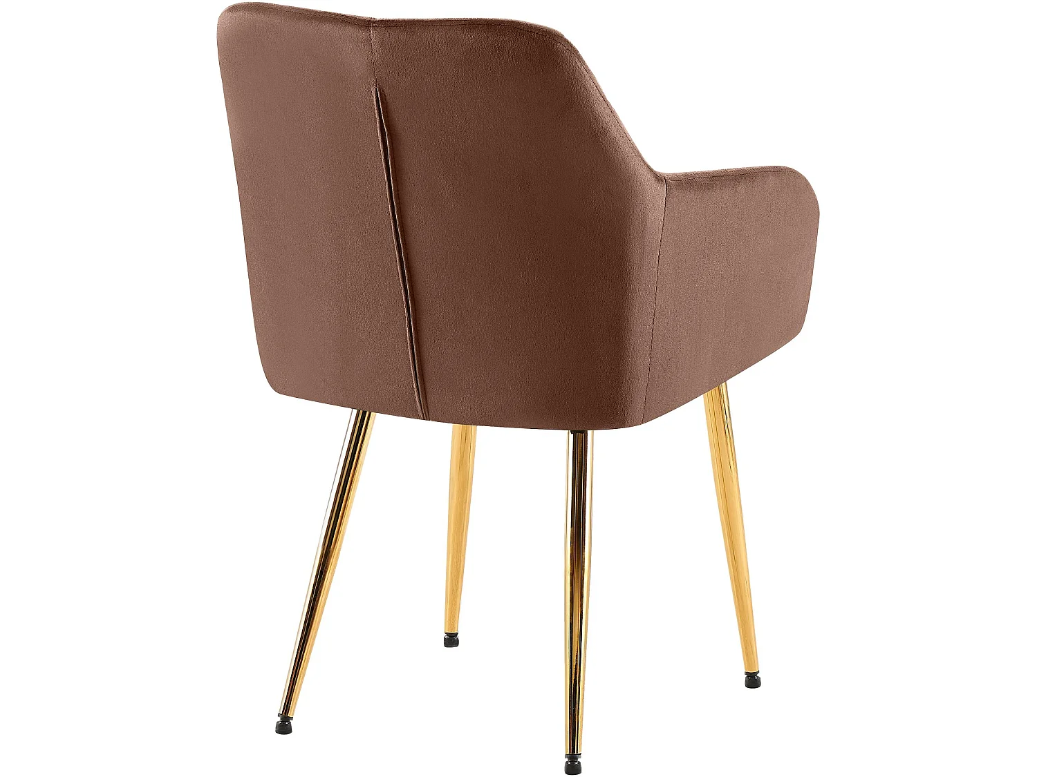 chaises avec accoudoirs - Velours - Marron - Monett