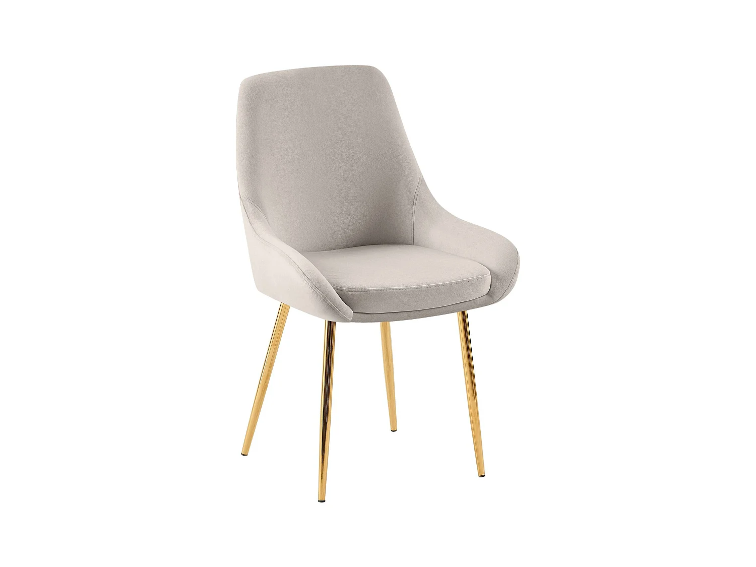 chaise salle à manger - Velours - Gris - Elmira