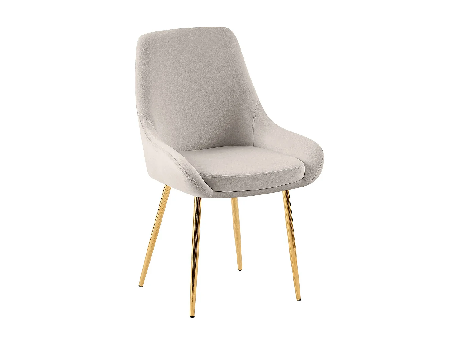 chaise salle à manger - Velours - Gris - Elmira