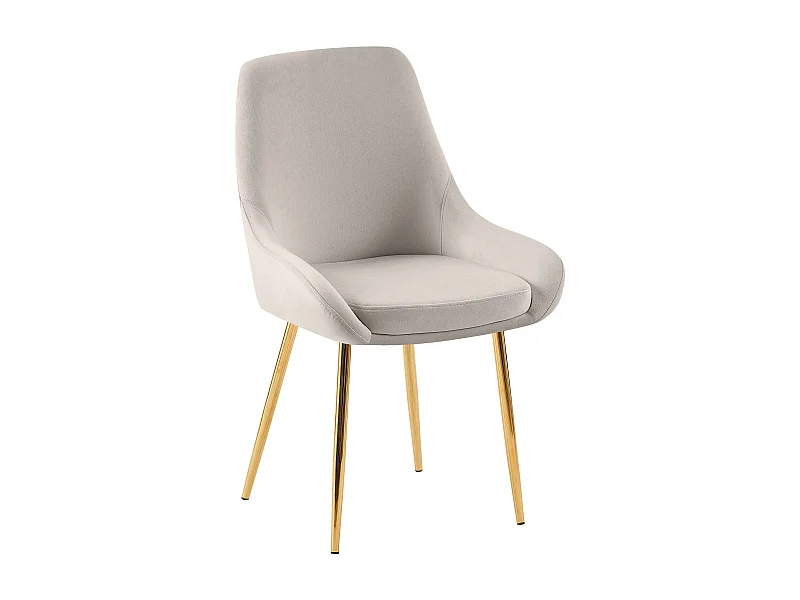 chaise salle à manger - Velours - Gris - Elmira