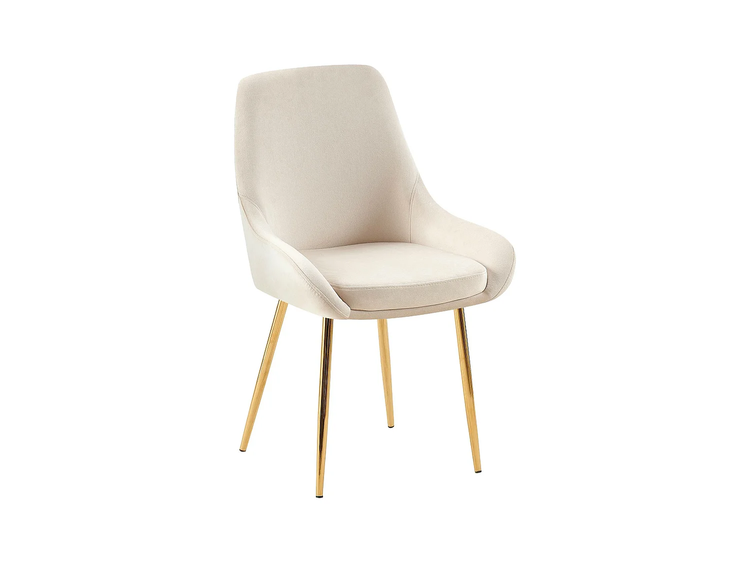 chaise salle à manger - Velours - Crème - Elmira