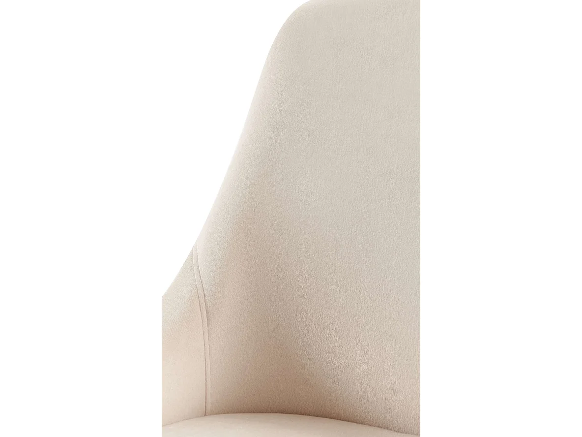 chaise salle à manger - Velours - Crème - Elmira