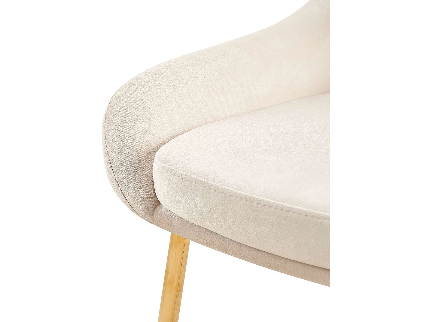 chaise salle à manger - Velours - Crème - Elmira