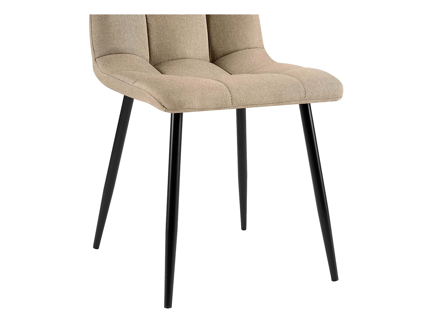 Lot de 4  chaise salle à manger - Tissu - Taupe - Antibes